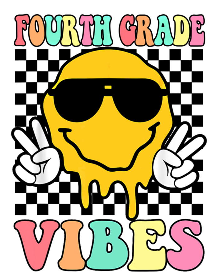 Fourth Grade Vibes Hippie Smile Face Peace Back To School Gift Mesh Reversible Basketball Jersey Tank