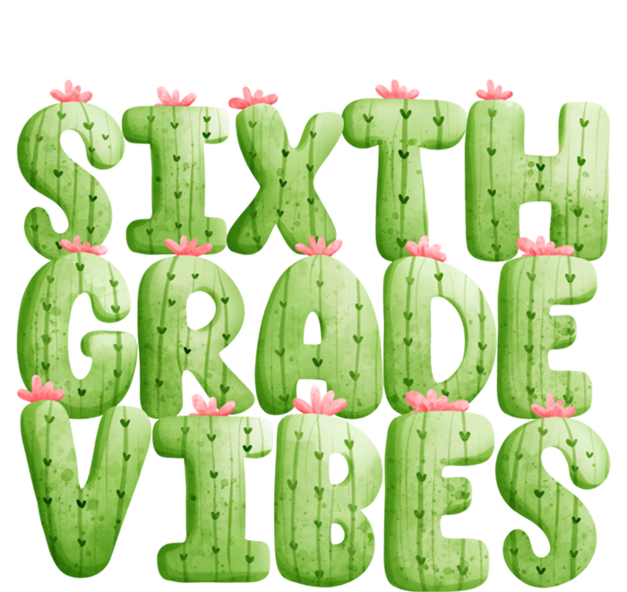 Friday Teacher Sixth 6Th Grade Level Cactus Vibes Boho Team Gift Pom Pom 12in Knit Beanie