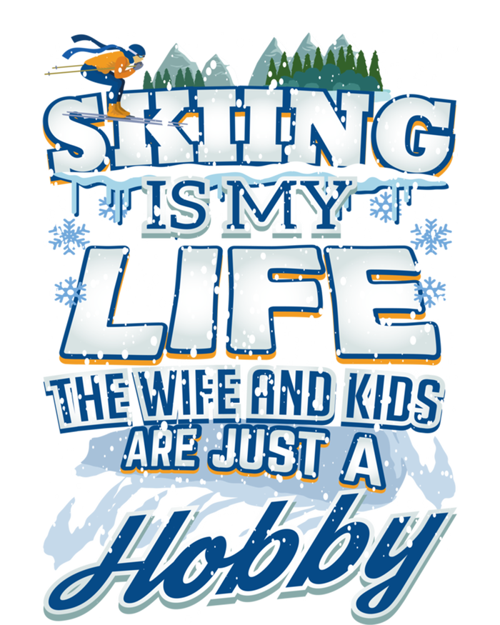 Skiing Husband Funny Funny Gift Women's V-Neck T-Shirt