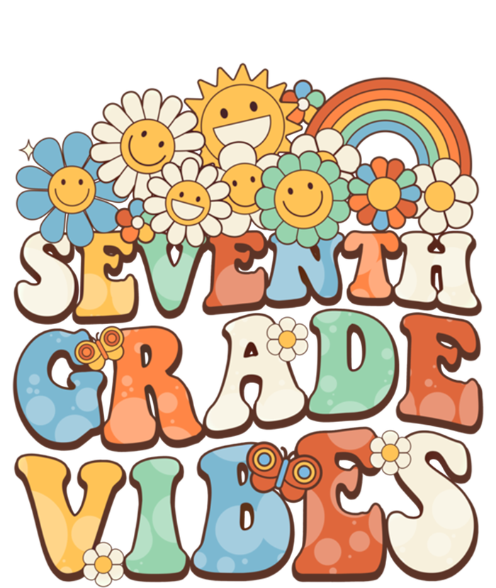 Groovy Seventh Grade Vibes Retro Teacher First Day Of School Gift Button