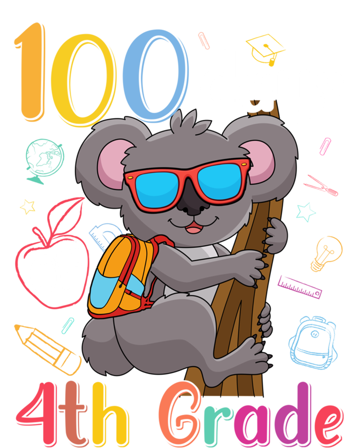 100 Days Of 4Th Grade Koala 100Th Day School Fourth Grade Gift T-Shirt