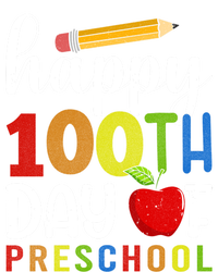 100 Days Of Preschool Happy 100Th Day Of School Preschool Gift Striped Beanie with Solid Band