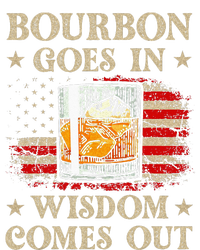 Bourbon Goes In Wisdom Comes Out Funny Drinking Grommeted Golf Towel