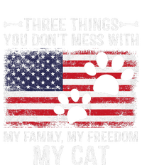 Three Things Dont Mess With My Family My Cat My Freedom T-Shirt