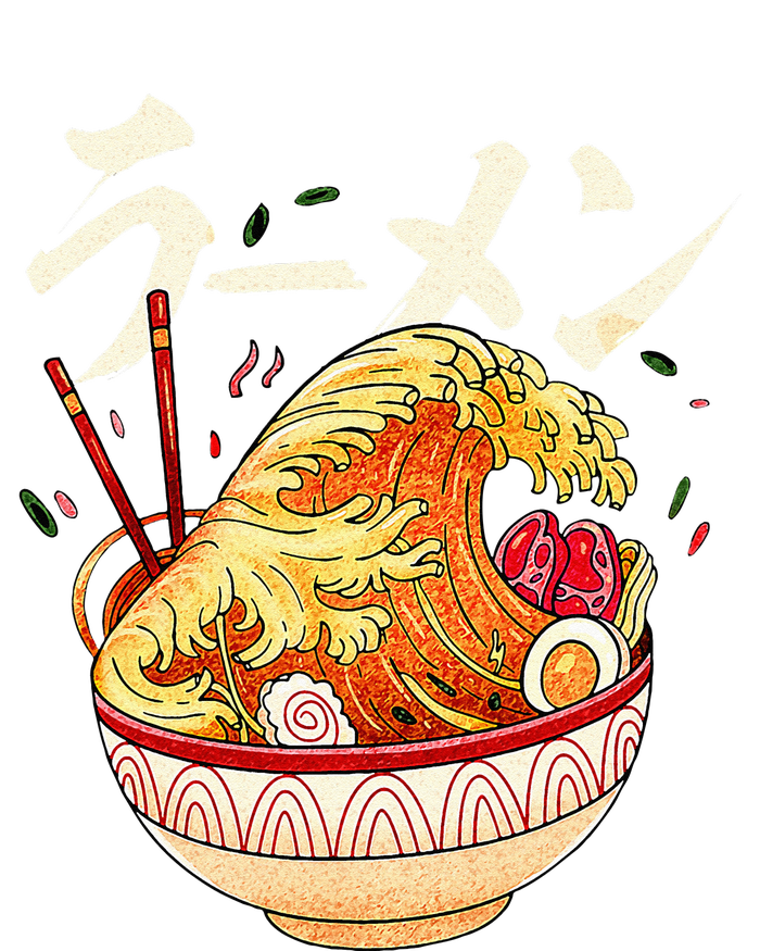 Great Ramen Wave Of Kanagawa Japanese Noodles Udon Kanji T-Shirt