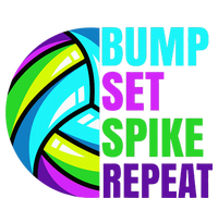 Volleyball Bump Set Spike Repeat Blue Purple Poster