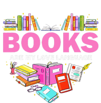 Books Are My Love Language Reading Lover Librarian Valentine Women's Flannel Pajama Set