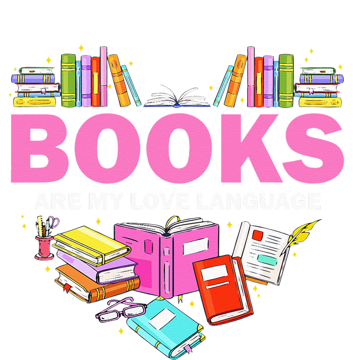 Books Are My Love Language Reading Lover Librarian Valentine Women's Flannel Pajama Set