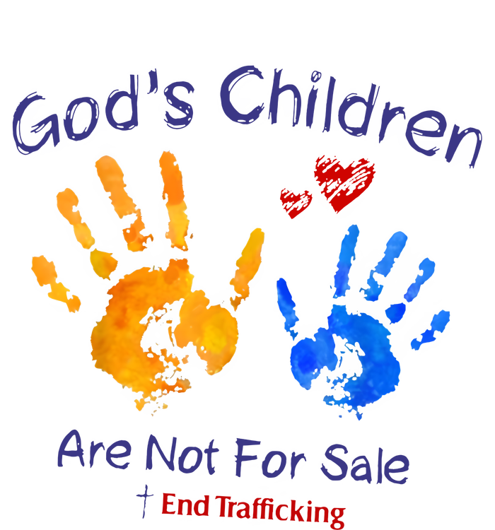 Gods Children Are Not For Sale Hand Prints Adult ChromaSoft Performance T-Shirt