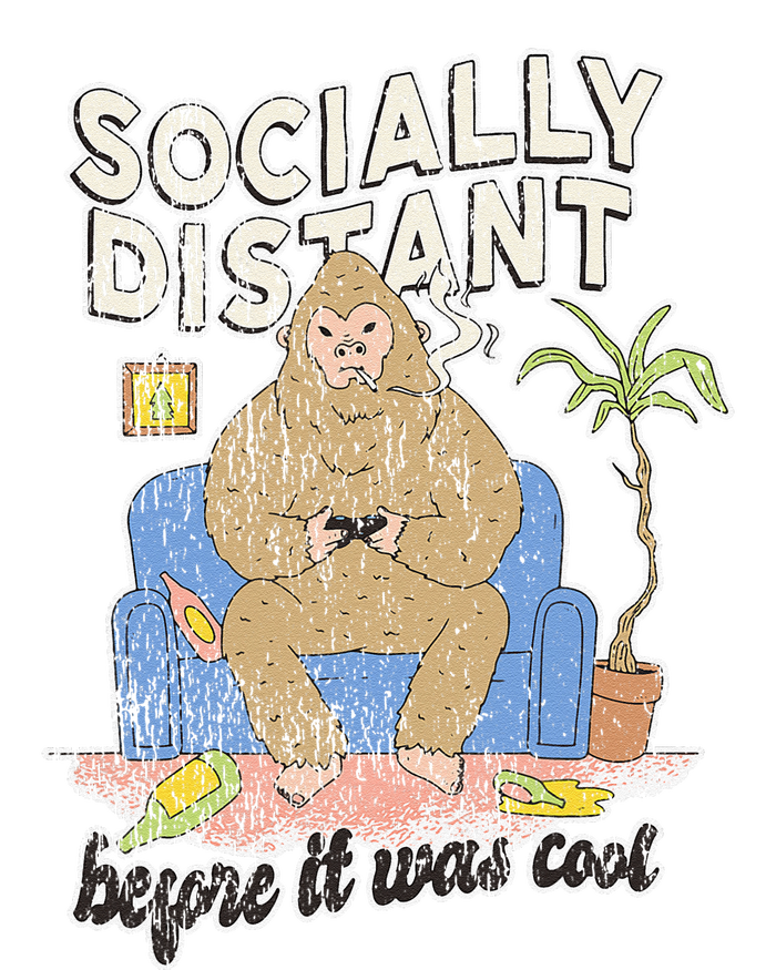 Social Distance Bigfoot Halloween Costume Ladies Essential Tank