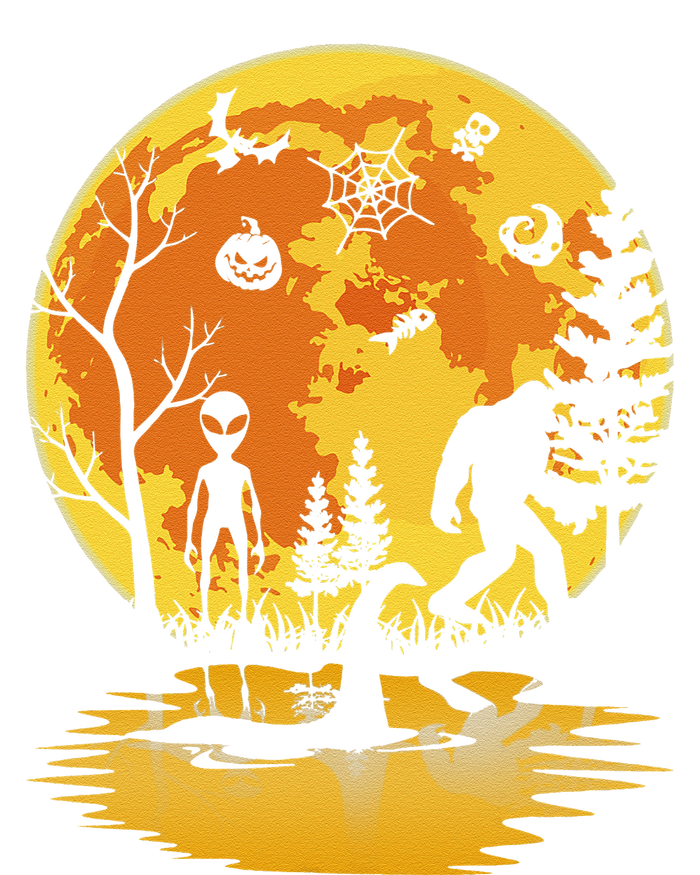 Th Bigfoot With Alien Lochnech Monster Costume Halloween T-Shirt