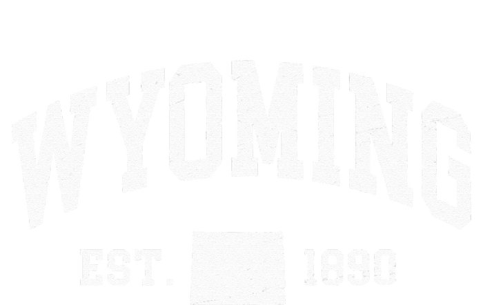 Wyoming Est 1890 Distressed Worn Design Classic Women's Fleece Hoodie