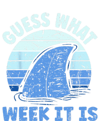 Guess What Week It Is Funny Shark Gifts Striped Beanie with Solid Band