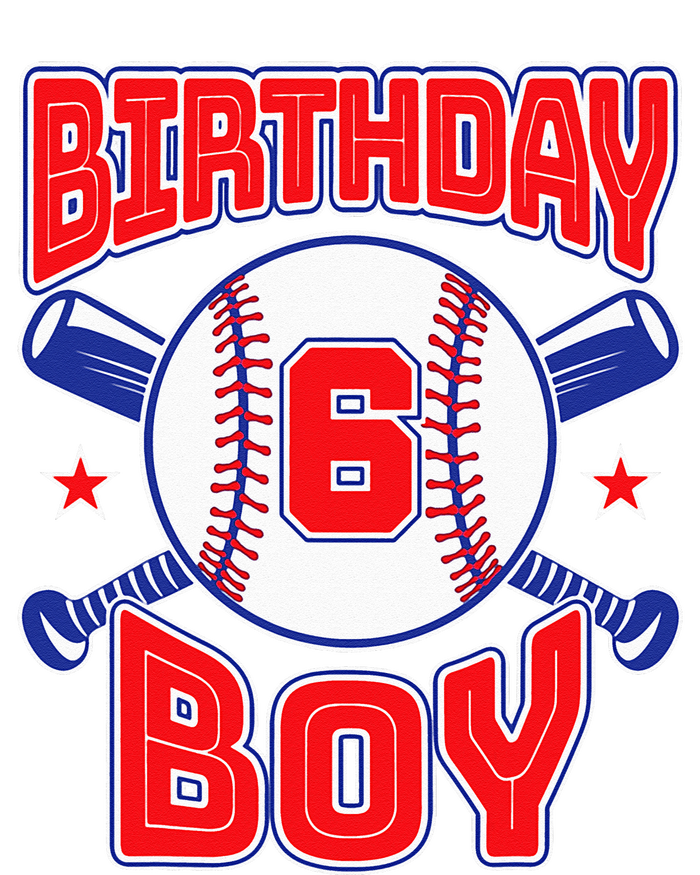 6th Birthday Baseball Big Number Six 6 Year Old Boy Girl Tank Top