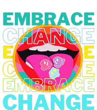 Embrace Change Inspirational Funny Graphic Gift Idea Women's Flannel Pajama Set