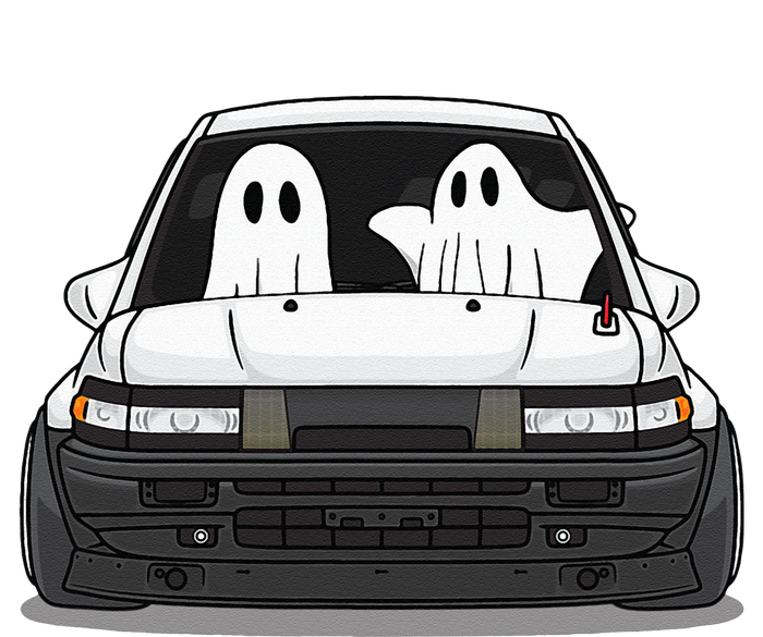 Spooky Halloween JDM Hachiroku 86 Ghost Levin Coupe Short Acrylic Beanie