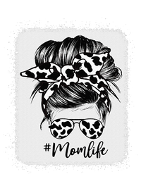 Cow Print Mom Life Messy Bun Hair Toddler Hoodie