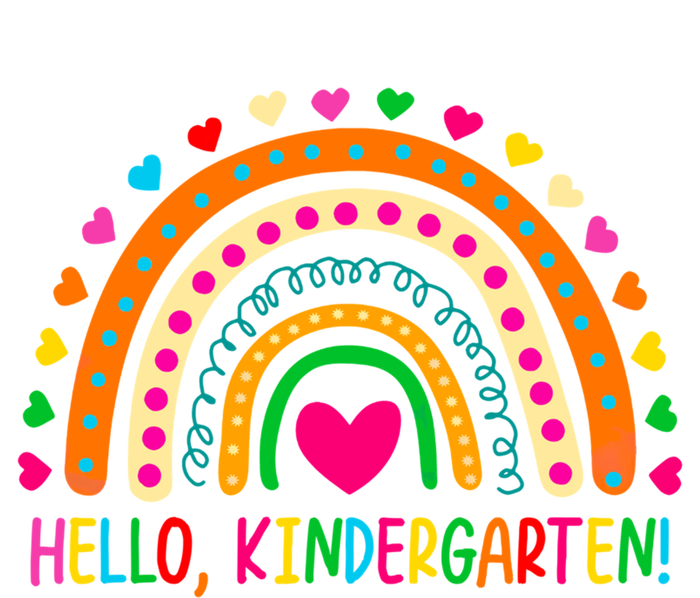 Happy First Day Of School Hello Kindergarten Teacher Rainbow Meaningful Gift Women's Long Sleeve Flannel Pajama Set 