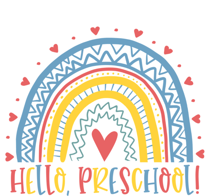 Happy First Day Of School Hello Preschool Teacher Rainbow Great Gift T-Shirt