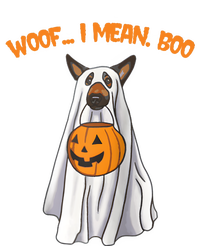 Woof I Mean Boo German Shepherd Dog Ghost Funny Halloween Raglan Baseball Tee Kids Long Sleeve Shirt