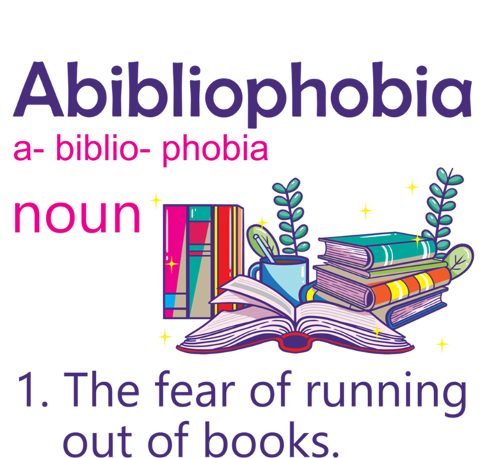 Abibliophobia Definition Reading Nerd Book Lovers Geek Gift Pom Pom 12in Knit Beanie