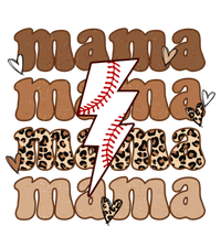 Baseball Mama Groovy Retro Son Baseball Team Mom Leopard Great Gift T-Shirt