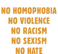 No Homophobia No Violence No Racism No Sexism No Hate Large Microfiber Waffle Golf Towel