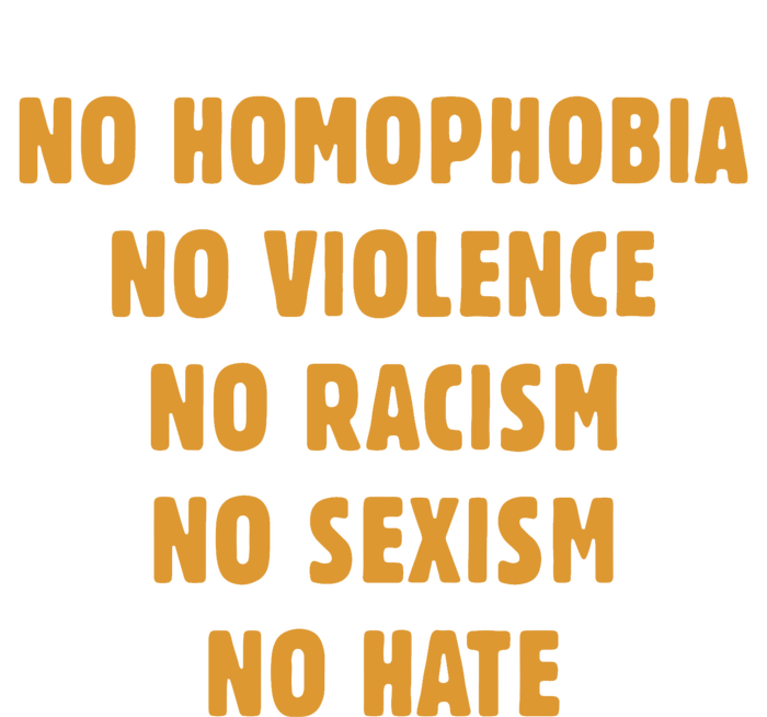 No Homophobia No Violence No Racism No Sexism No Hate Large Microfiber Waffle Golf Towel