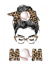 Baseball Mom Game Day Messy Bun Leopard Mothers Day Gift Tie-Dye T-Shirt