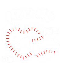 Baseball Mom Heart Ball Cool Baseball Proud Grandma Mothers Gift Women's T-Shirt