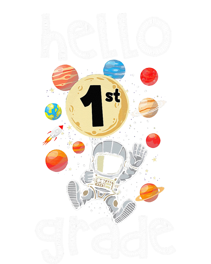 Hello 1st Grade Back To School Space Theme First Grade Hoodie