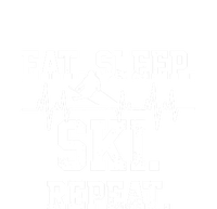 Eat Sleep Ski Repeat Skiing Skier Lover Funny Gift Zip Tote Bag