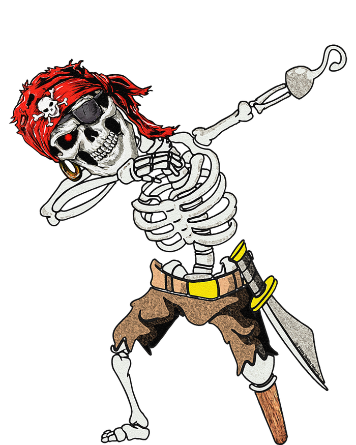 Dabbing Skeleton Pirate Halloween Jolly Roger Pirate T-Shirt