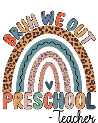 Bruh We Out Teachers Rainbow Leopard Print Preschool Teacher Gift Ladies Long Sleeve Shirt