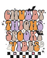 Chubby Thighs Spooky Vibes Halloween Retro Groovy Flower Boo T-Shirt