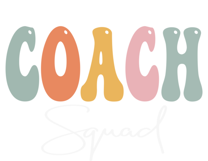 Coach Squad Retro Groovy Vintage Happy First Day Of School Gift T-Shirt