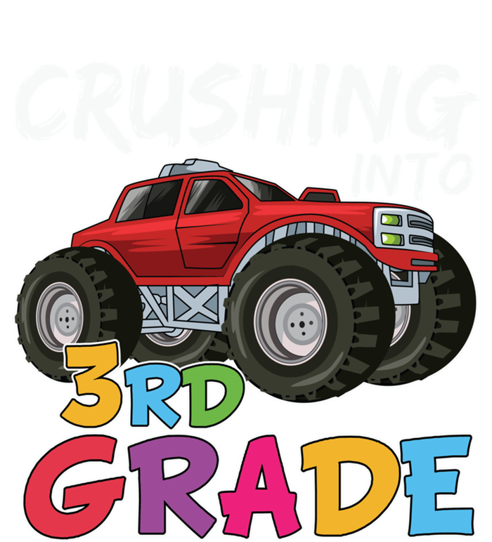 Crushing Into Third Grade Monster Truck Cute 3Rd Grade Gift Women's V-Neck T-Shirt