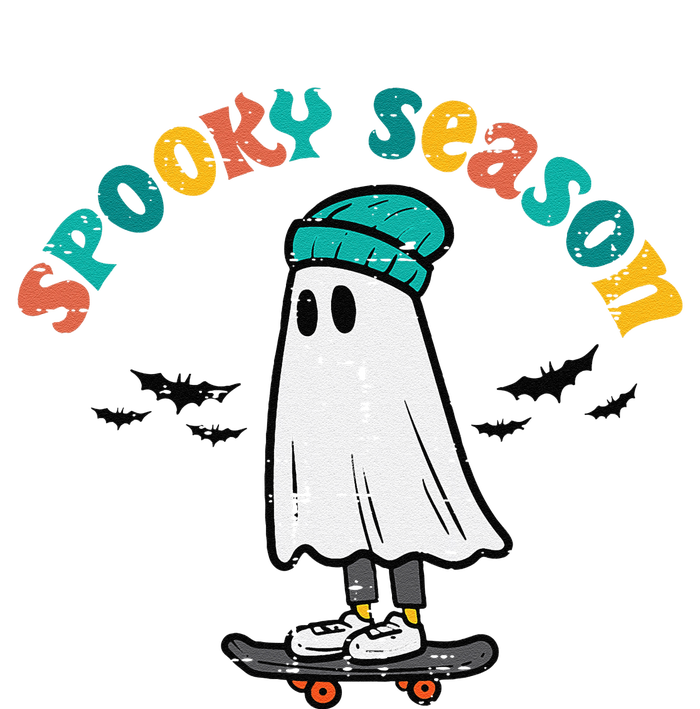 Ghost Skateboard Spooky Season Retro Halloween Costume T-Shirt