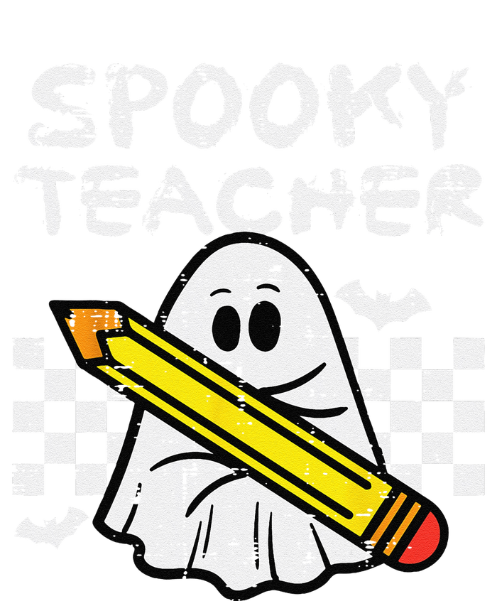 Ghost Spooky Teacher Retro Teach Halloween Costume Women Cooling Performance Long Sleeve Crew