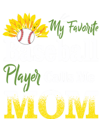 My Favorite Baseball Player Calls Me Mom Baseball Sunflower Gift Women's V-Neck T-Shirt