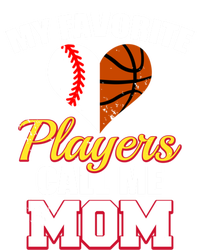 My Favorite Players Call Me Mom Baseball Basketball Mom Gift Women's V-Neck T-Shirt