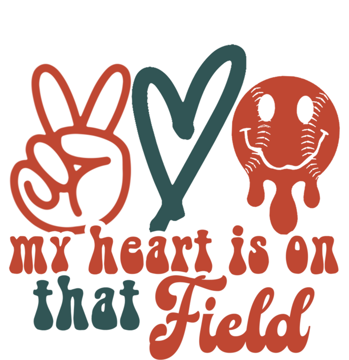 My Heart Is On That Field Retro Gift Peace Love Baseball Gift Mousepad