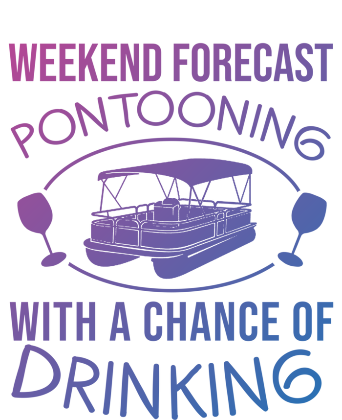 Funny Weekend Forecast Pontooning Cute Pontoon Boat Gift Funny Gift Long Sleeve Shirt