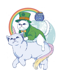 St Patricks Unicorn Cat Wearing Leprechaun Cat Cute Funny Gift Ceramic Bell Ornament