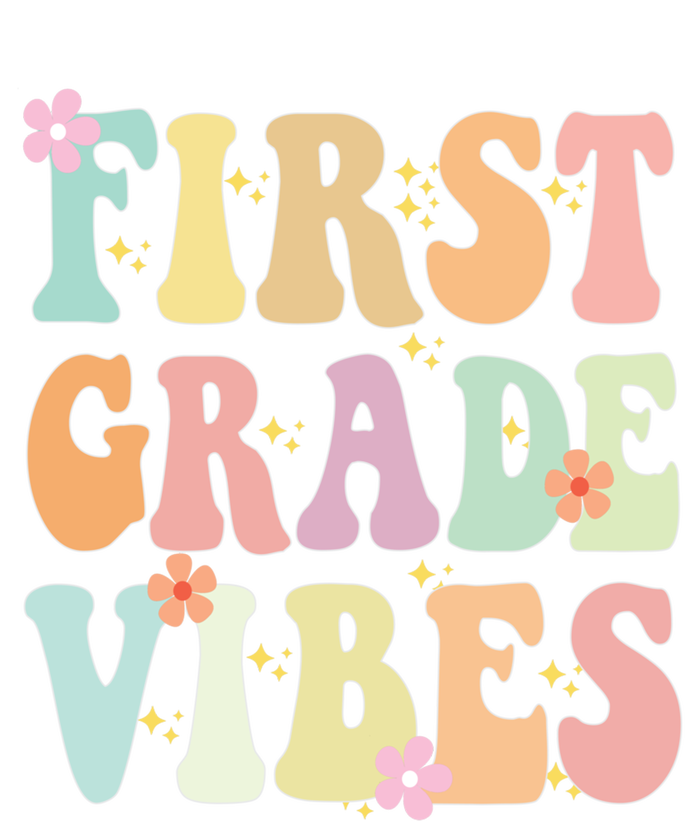 First Grade Vibes Retro Teacher 1St Grade Back To School Gift Sustainable Beanie