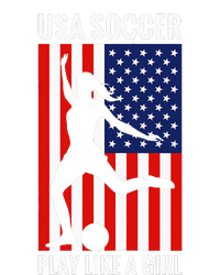 Funny Soccer Usa Soccer Play Like A Girl Striped Beanie with Solid Band