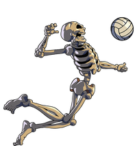 Volleyball Skeleton Women Volleyball Player Halloween Toddler Long Sleeve Shirt