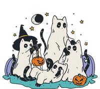 Cute Halloween Ghost Cats Spooky Fall Season Cat Lover T-Shirt