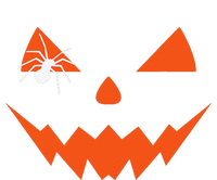 Creepy Spider On Jack O Lantern Pumpkin Face Halloween T-Shirt