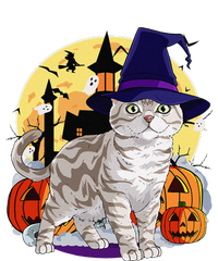 Cute American Shorthair Cat Halloween Witch Pumpkin Yupoong Adult 5-Panel Trucker Hat